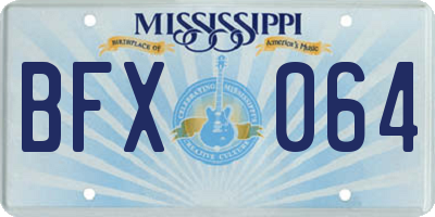 MS license plate BFX064
