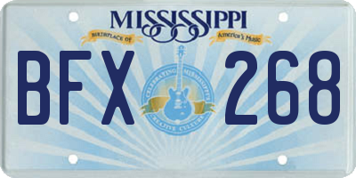 MS license plate BFX268