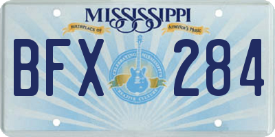 MS license plate BFX284