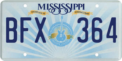 MS license plate BFX364