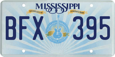 MS license plate BFX395