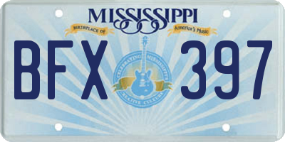 MS license plate BFX397