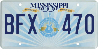 MS license plate BFX470