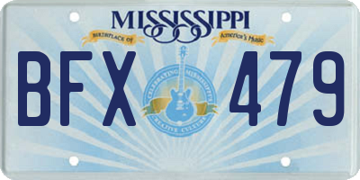 MS license plate BFX479