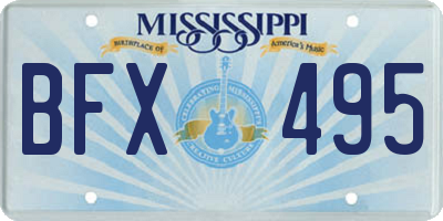 MS license plate BFX495