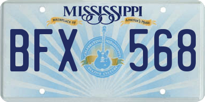 MS license plate BFX568