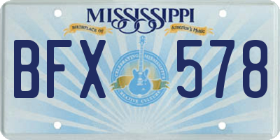 MS license plate BFX578