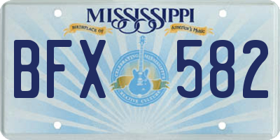 MS license plate BFX582