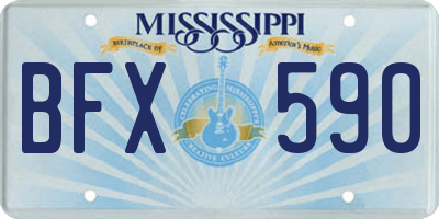 MS license plate BFX590