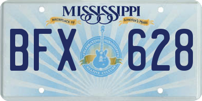 MS license plate BFX628