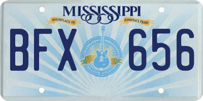MS license plate BFX656