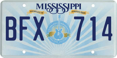 MS license plate BFX714