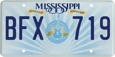 MS license plate BFX719