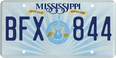 MS license plate BFX844