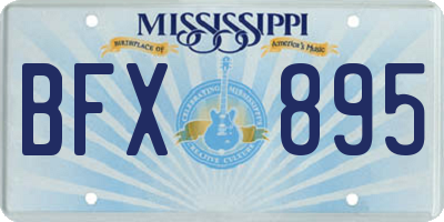 MS license plate BFX895