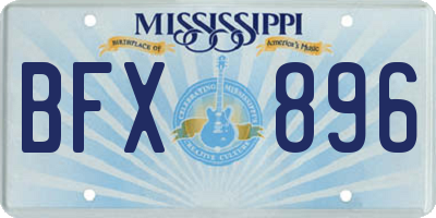 MS license plate BFX896