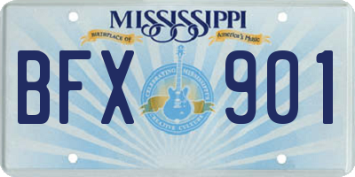 MS license plate BFX901