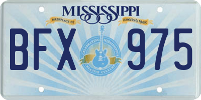 MS license plate BFX975