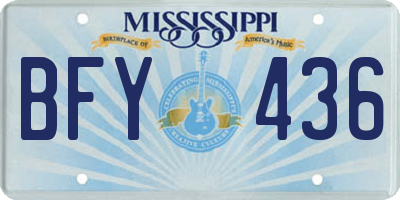 MS license plate BFY436