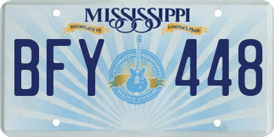MS license plate BFY448