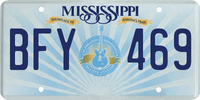 MS license plate BFY469