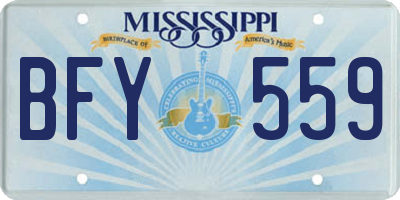 MS license plate BFY559
