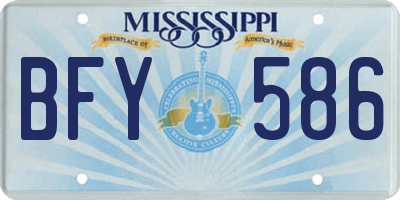MS license plate BFY586