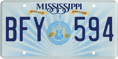 MS license plate BFY594