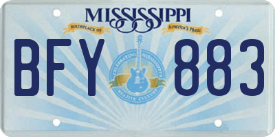 MS license plate BFY883