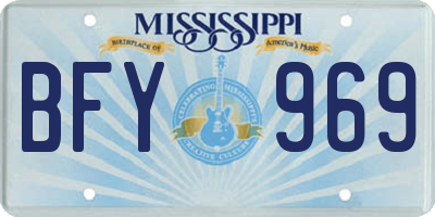 MS license plate BFY969