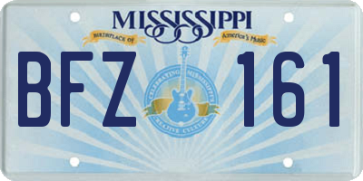 MS license plate BFZ161