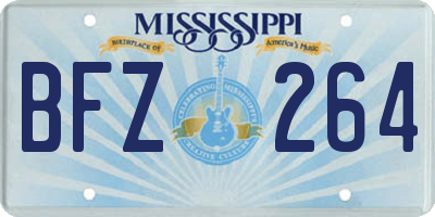 MS license plate BFZ264