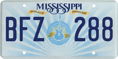 MS license plate BFZ288
