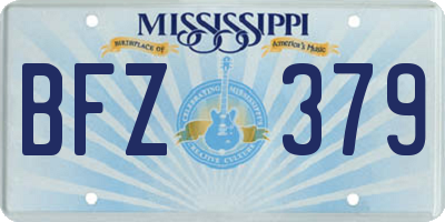 MS license plate BFZ379