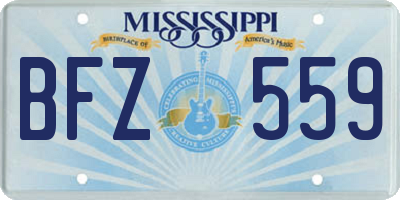 MS license plate BFZ559