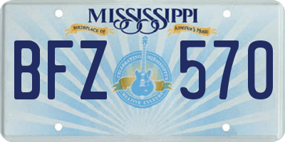MS license plate BFZ570