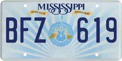 MS license plate BFZ619