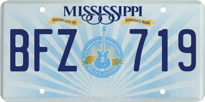 MS license plate BFZ719