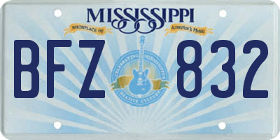 MS license plate BFZ832