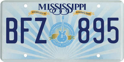 MS license plate BFZ895