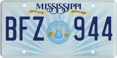 MS license plate BFZ944