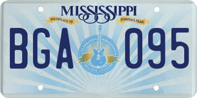 MS license plate BGA095
