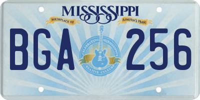 MS license plate BGA256