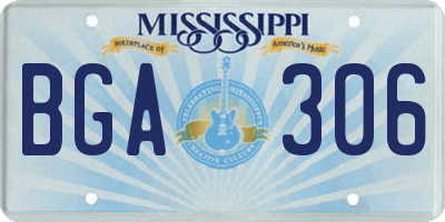 MS license plate BGA306