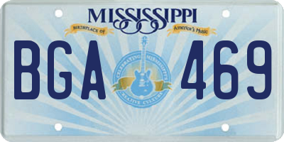 MS license plate BGA469