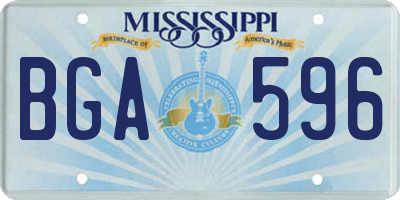 MS license plate BGA596
