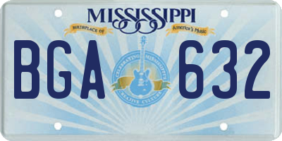 MS license plate BGA632