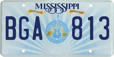 MS license plate BGA813