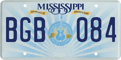 MS license plate BGB084