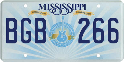 MS license plate BGB266